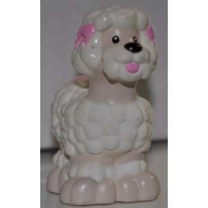  Little People White Poodle with Pink Tail Touch N Feel 