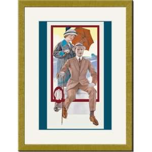    Gold Framed/Matted Print 17x23, Well Dressed Couple