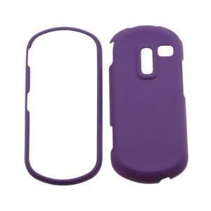 Rubber Coated Plastic Phone Cover Case Dark Purple For Samsung Restore 