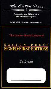 10) Signed First Edition Book Plates Easton Press  