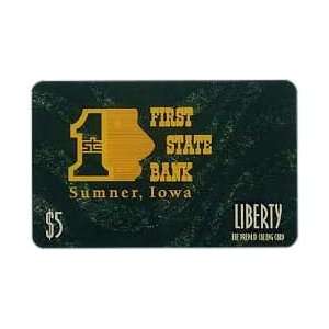  Collectible Phone Card $5. First State Bank of Sumner 