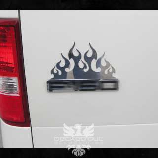 Ford F150 04 08 Flame Tailgate Tail Gate Oval Chrome Style Decal Trim 