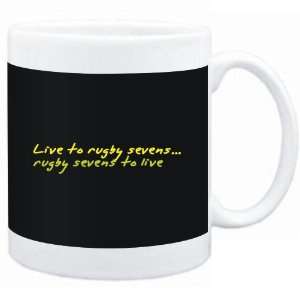  Mug Black  LIVE TO Rugby Sevens ,Rugby Sevens TO LIVE 