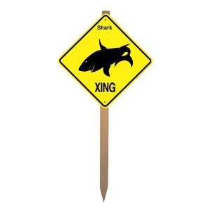   Xing Caution Crossing Yard Sign on a Stake Wildlife