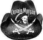 Beer Hats Black Captain Morgan Straw Western Cowboy Hat
