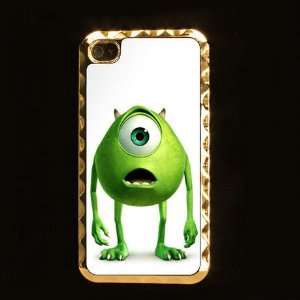 Monsters Inc. Printing Golden Case Cover for Iphone 4 4s Iphone4 Fits 
