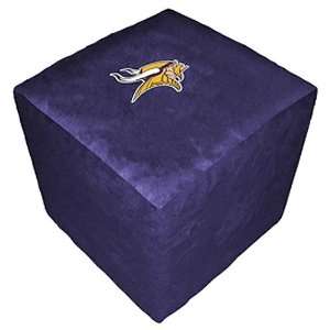 Minnesota Vikings NFL Team Logo Cube Ottoman  Sports 