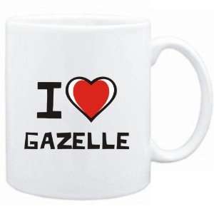 Mug White I love Gazelle  Female Names  Sports 