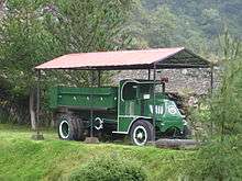 Mack truck used to carry ore at the Acosta Mine Museum in Real del 