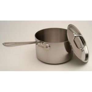  All Clad Stainless Collection Sauce Pan with Lid 4.0QT 8 