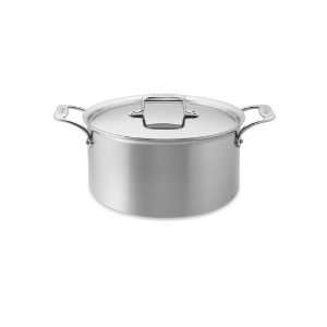 All Clad Brushed Stainless Steel 8 QT. Stock Pot with Lid #D55508 NS 