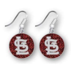   St. Louis Cardinals Glitter Dangle Earrings Aminco