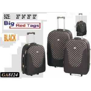  GA8124 BLACK Rolling Travel Luggage Set 4 pc duffel bag 