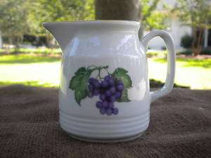 Tognana Italy Fruit Grapes Pattern Creamer Pitcher  