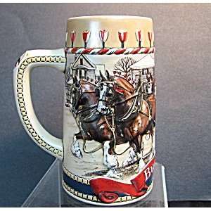  1986 BUDWEISER TRADITIONAL HOUSES HOLIDAY STEIN CS66 