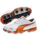 NEW Puma Rickie Fowler Super Cell Fusion Ice WHITE/ORANGE Golf Shoes 