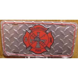 Volunteer Fire Department Diamond Embossed Metal License 