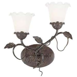  RAM Lighting Stem and Leaf Bronze Two Light Wall Sconce 