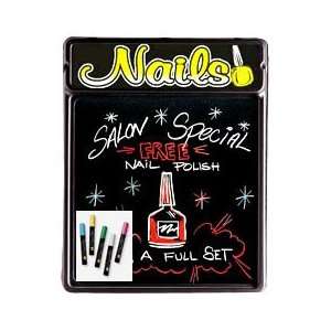   Nails Salon Yellow Write On Neon Blackboard 20 x 24