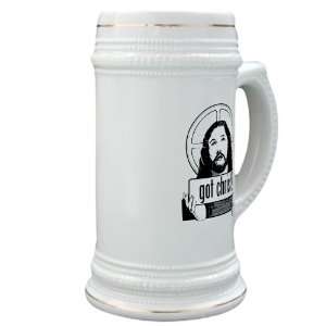   Stein (Glass Drink Mug Cup) Got Christ Jesus Christ 