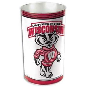  Wisconsin Badgers NCAA Tapered Wastebasket (15 Height 