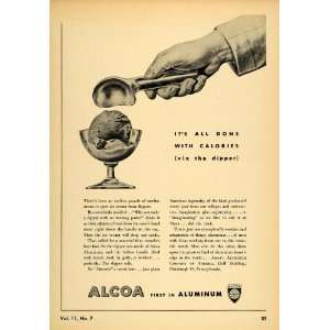  1946 Ad Aluminum Co. America Alcoa Ice Cream Dipper 