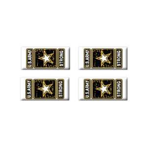  US Army Strong   3D Domed Set of 4 Stickers Automotive