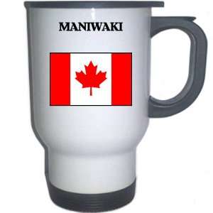  Canada   MANIWAKI White Stainless Steel Mug Everything 