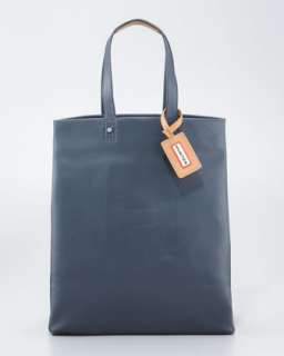 Thin Shoulder Straps Leather Tote  