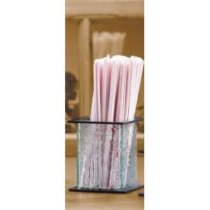  Cal Mil Faux Glass Acrylic Straw Holder