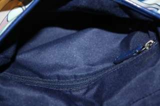   Coach Scarf Print Crossbody Bag Purse Bright Blue Patent Leather 46884