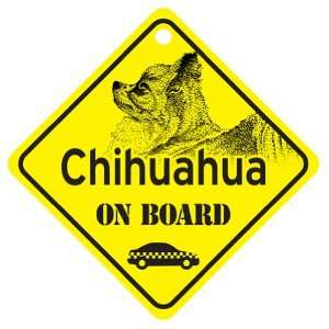  Long Hair Chihuahua On Board Dog Sign Gift