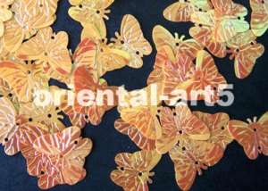 500 Orange Butterfly Sequin Wedding Decoration Card  