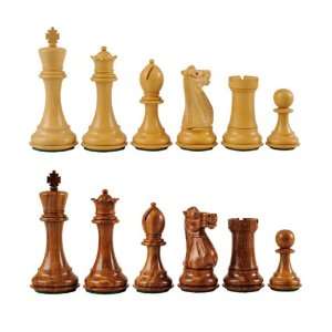  St. Petersburg Wood Chess Pieces with 3 3/4 King in 