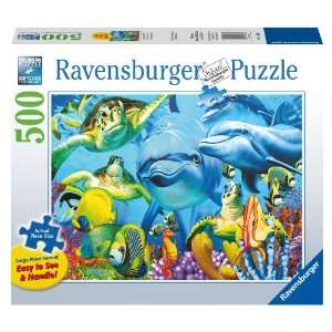    Underwater Smiles 500 Piece Large Format Puzzle Toys & Games