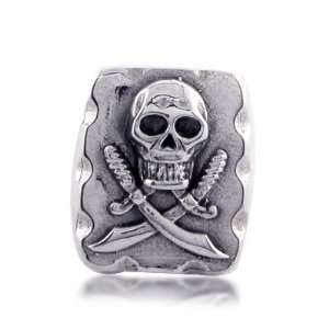  19.60 grams 925 Sterling Silver Skull Design Ring size 9 