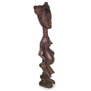 Wood statuette, Ewe Fertility Doll 