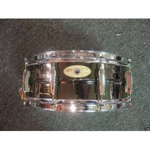  Pearl Sensitone Black Nickel Steel 5x14 Snare Drum 