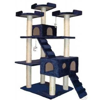 GoPetClub Cat Tree Condo Scratcher Post Pet Bed Furniture F2040 Blue