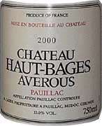 Ch. Haut Bages Averous Pauillac 2000 