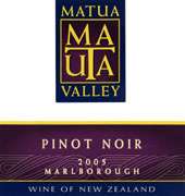 Matua Valley Pinot Noir 2005 