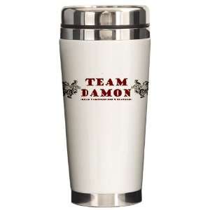 Team Damon   Anti Sparkle Damon salvatore Ceramic Travel Mug by 