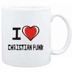    Mug White I love Christian Punk  Music