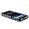 Silver Black Zebra Snap on Hard Phone Case Cover+DC Charger Accessory 