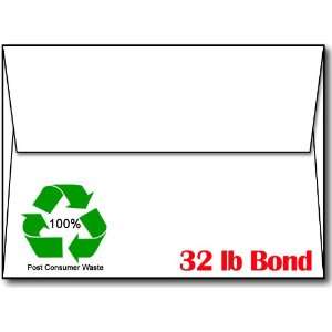  Envelopes, A7 White 32lb / 100% Recycled   250 Envelopes 