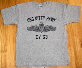 US Navy USS Kitty Hawk CV 63 T Shirt Aircraft Carrier  