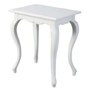  Glossy White Sculpted Accent Table
