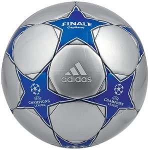 Adidas 949696 Finale Capitano Soccer Ball (Metallic Silver/Master Blue 