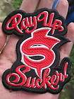 PAY UP $ SUCKER PATCH JESSE JAMES WEST COAST CHOPPERS RED BLOOD CFL