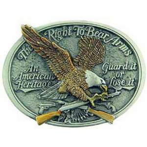  The Right To Bear Arms Eagle Belt Buckle Enamel Patio 